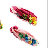 Hand-Embroidered Dual Flower Bouquet Headband_Cwmm6115