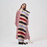 COLOR STRIPE SCARF WARM WINTER COUPLE WRAP_CWASC2302
