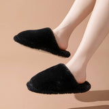 SOLID COLOR HOME CLOSED TOE COTTON SLIPPERS_CWSHS0838