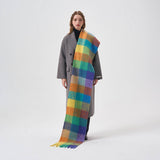 32 WOOL COLORBLOCK PLAID SCARF SOFT WARM_CWASC2365