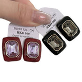 RETRO NOBLE ZIRCON GEOMETRIC LONG STUD EARRINGS_CWAJE1325