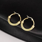 18K Gold Plated Link Mesh Hoop Earrings_Cwaje0570