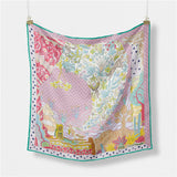 SILK FEEL SQUARE SCARF FOR TRAVEL STYLING_CWASC0651