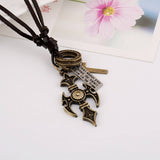 SIMPLE CREATIVE ADJUSTABLE COWHIDE NECKLACE_CWMM4595