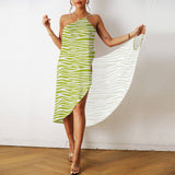 FLORAL PRINT ONE PIECE BEACH DRESS FOR VACATION_CWBLS0467