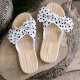 BOW DECORATED NON SLIP SLIPPERS FOR WOMENS_CWSHS0675