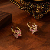 STAINLESS STEEL EARRINGS WITH DIAMONDS_CWMM3613