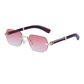 RETRO FAUX WOOD GRAIN SQUARE FRAME SUNGLASSES_CWASG0700