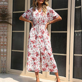 Split Summer Print Dress