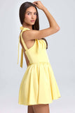Stylish Square Neck High Waist Halter Dress