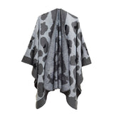 SPOT PATTERN MULTICOLOR WARM SPLIT CLOAK SHAWL_CWASC0297