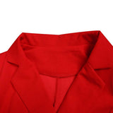 SOLID COLOR ELEGANT SUITCOLLAR PLEATED LAPEL DRESS_CWDMD3718