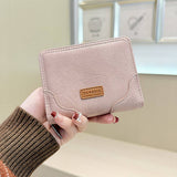 Retro Minimalist Zip Wallet With Snap Closure_Cwab06221