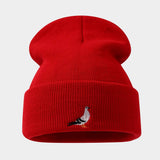 Dove Embroidered Acrylic Knit Beanie Unisex_Cwah04637