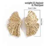 FASHIONABLE PUNK METAL STYLE GOLD EARRINGS_CWAJE1811