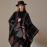 SHAWL FASHION ALL MATCH THICK BLANKET CAPE CLOAK_CWASC2225
