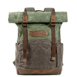 Vintage Waxed Canvas Hiking Backpack_Cwab5525