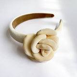 Elegant Solid Velvet Rose Wide Headband_Cwaha07332
