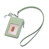 Genuine Leather Card Holder With Zip-Lock Lanyard_Cwab3828