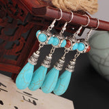 HIGH END ETHNIC RETRO WATER DROP EARRINGS_CWAJE4007