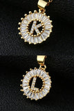 A Z ALPHABET LETTER SUN PENDANT NECKLACE_CWAJE055 B20221