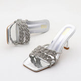 SIMPLE SOLID COLOR LARGE SIZE POINTED TOE SANDALS_CWSHS0581