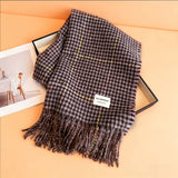 Houndstooth Pattern Winter Warm Cashmere Scarf_Cwasc03266
