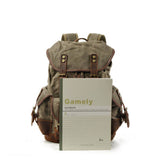 CANVAS LEATHER HIKING BACKPACK FOR SCHOOL TRAVEL_CWAB5518