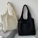 SOLID COLOR LITERARY BLANK HAND PAINTED CANVASBAG_CWAB2131