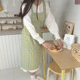 PLAID APRON FOUR COLOR CAFE WORK APRON_CWMM5813