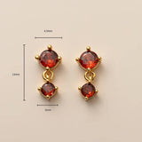 BIRTHSTONE STUD EARRINGS ZODIAC COLORFAST MATERIAL_CWAJE5104