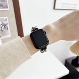IWATCH9 1 14MM TIBETAN SILVER DENIM LEATHER STRAP_CWASC1544