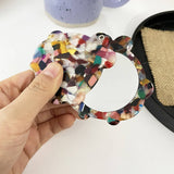 Vintage Acetate Geometric Compact Makeup Mirror_Cwmm6396