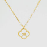 SHELL FOUR LEAF CLOVER CONSTELLATION NECKLACE_CWAJE0688