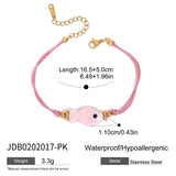 OCEAN STYLE 18K GOLD STEEL WHITE CERAMIC BRACELET_CWAJE4676