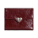 Solid Color Heart Trifold Slim Short Wallet_Cwab06199
