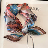 SILK SQUARE SCARF SPRING OIL PAINTING PRINT WRAP_CWASC0614
