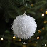 White Petal Foam Xmas Ball Tree Hanging Decor_Cwmm9676