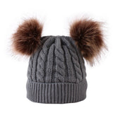 DOUBLE BALL TWIST CUTE BABY KNITTED HAT_CWAH1753