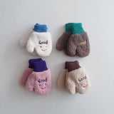 CHILDRENS CUTE SMILING FACE LAMBSKIN GLOVES_CWASC2112
