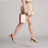 GEOMETRIC SPLICING SMALL SQUARE BAG SHOULDER BAG_CWAB1935