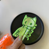 GLOW SKULL PUMPKIN ACETATE HAIR CLAW 8 3CM CLIP_CWASC1590