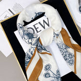 FLORAL SQUARE SCARF ELEGANT WRAP_CWASC0901