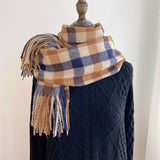 Vintage Wool-Blend Scarf Cozy Winter Neck Wrap_Cwasc1476