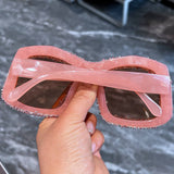 CANDY COLOR DIAMOND LARGE FRAME SUNGLASSES_CWASG0835