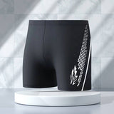 MENS HIGH WAIST QUICK DRY SWIM TRUNKS PLUS SIZE_CWMM6765