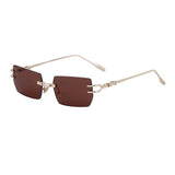 RIMLESS CUT SQUARE FRAME SUNGLASSES_CWASG0679