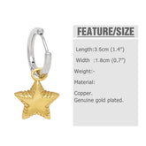 GOLD PLATED HEART SHAPED PENDANT EARRINGS_CWAJE0983