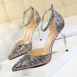 SHALLOW POINTED TOE SEQUINED SEXY HIGH HEELS_CWSHH0055
