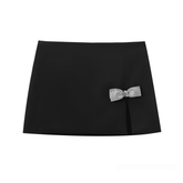 SUMMER BOW MINI SKIRT FRENCH CASUAL STYLE_CWDSD8348